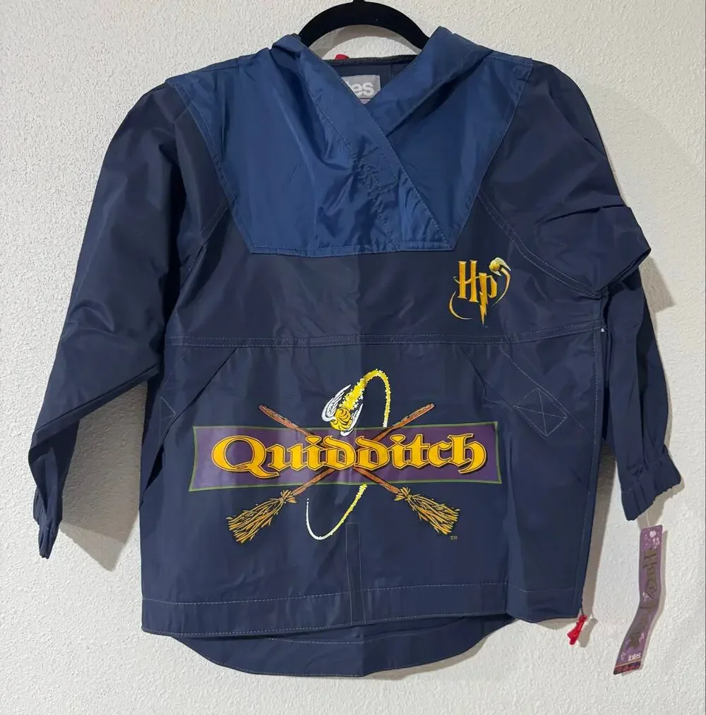 Vintage Harry Potter Quidditch Pullover Rain Jacket by Totes-NWT Youth S (8/10)